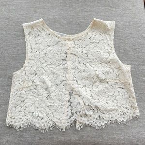 Jenny Yoo lace cropped top